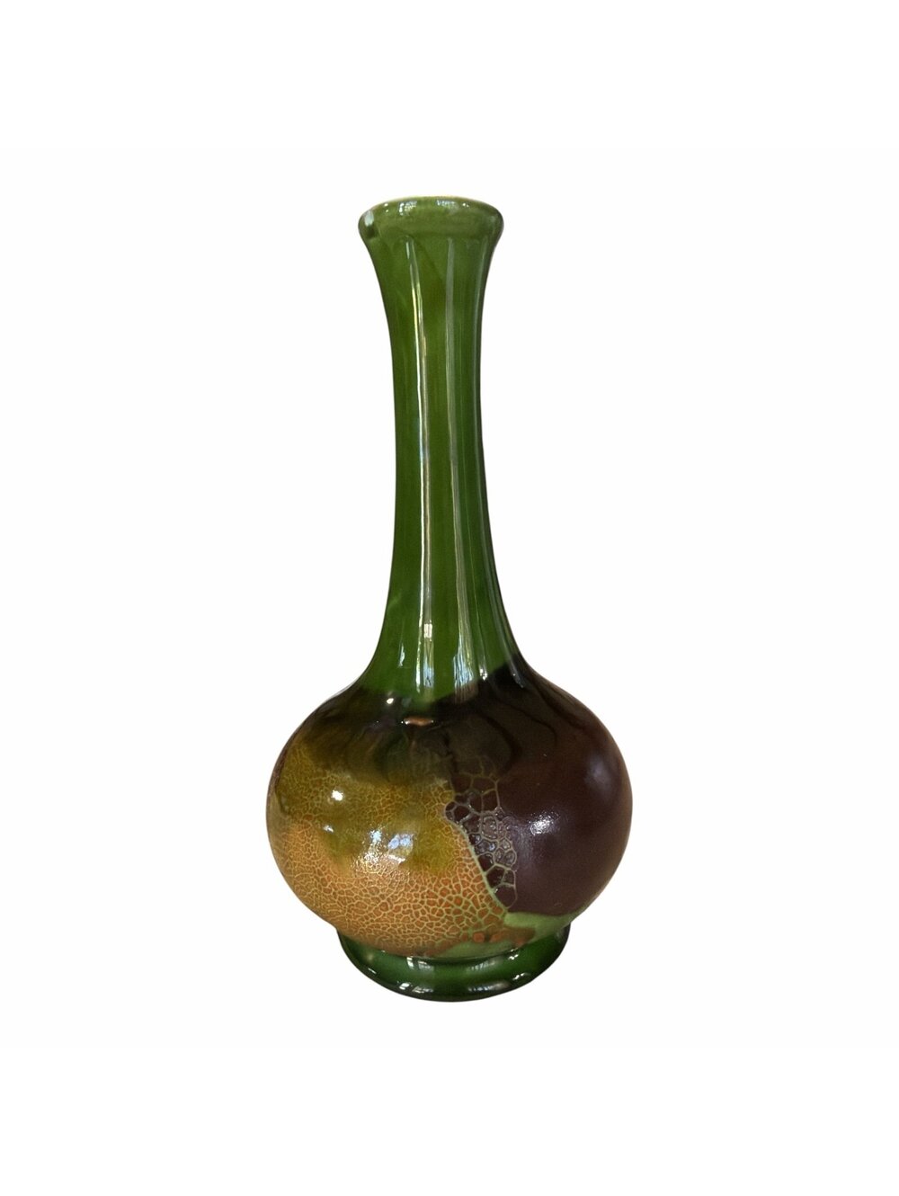 vintage mid-century modern Royal Haeger "Earth Wrap" bud vase, specifically fea
